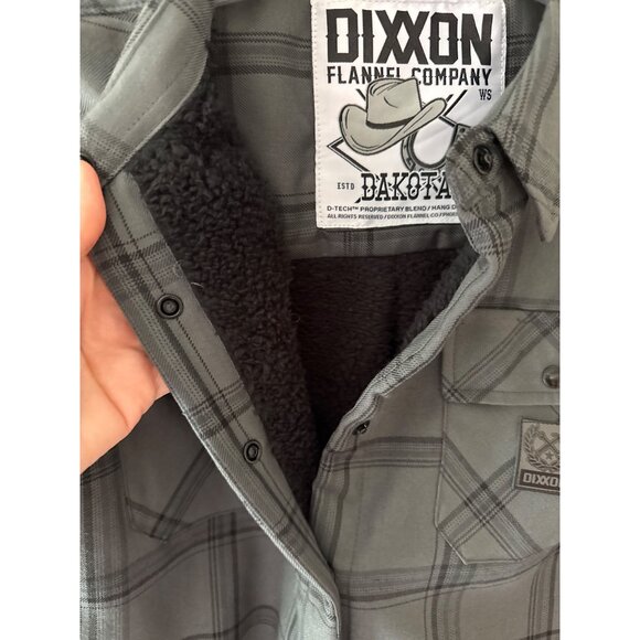 Dixxon Flannel Company Dakota Womens Jacket Snap Button Shacket Small Grey Plaid - Picture 5 of 8